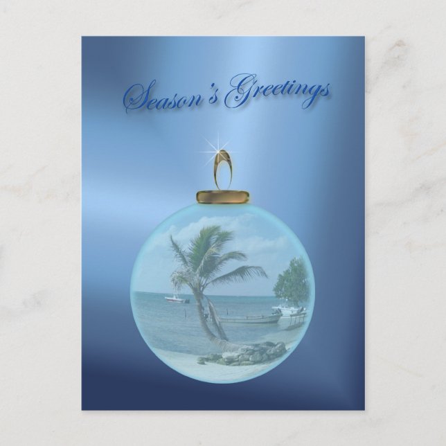 Cartes Pour Fêtes Annuelles Paradise Beach voeux de Noël Po... (Devant)