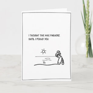 Cartes Pour Fêtes Annuelles 'Paradise' - Surfing Valentine's Card