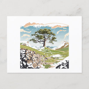 Cartes Pour Fêtes Annuelles Parc national de Northumberland Sycamore Gap Tree