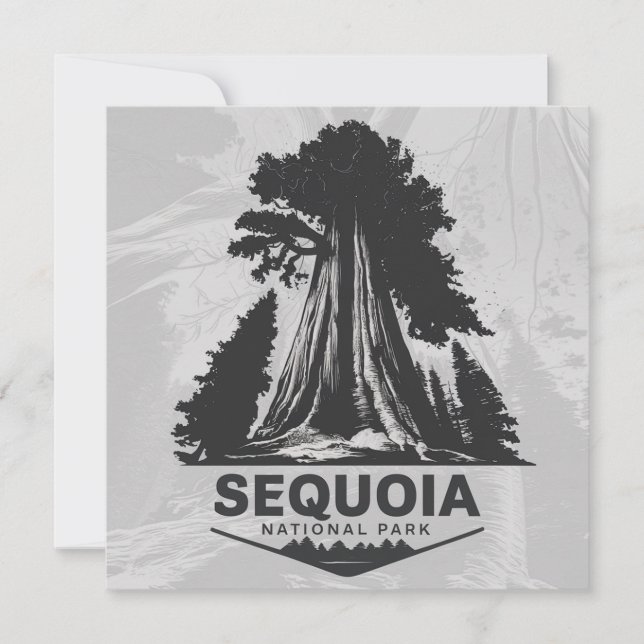 Cartes Pour Fêtes Annuelles Parc national de Sequoia (Devant)