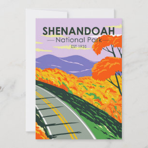 Cartes Pour Fêtes Annuelles Parc national de Shenandoah Skyline Drive Virginie