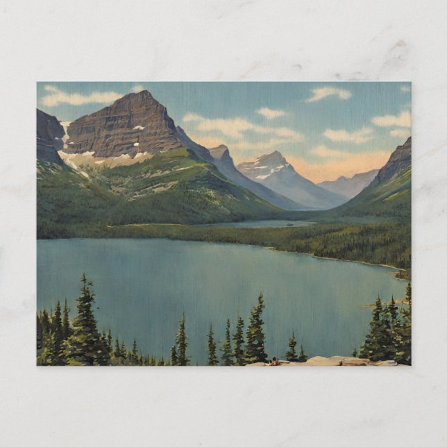Cartes Pour Fêtes Annuelles Parc national des Glaciers USA (1) (Devant)