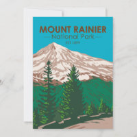 Parc national du Mont Rainier Washington Vintage