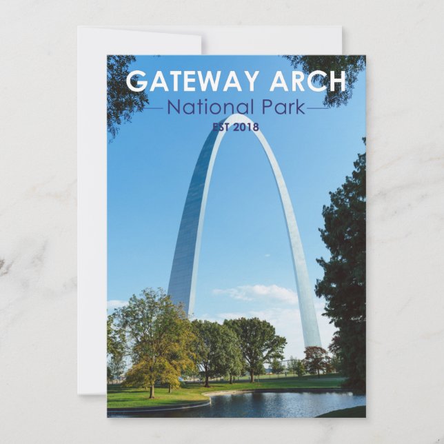 Cartes Pour Fêtes Annuelles Parc national Gateway Arch Missouri (Devant)