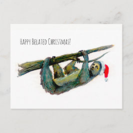 Cartes Pour Fêtes Annuelles Paresse de Père Noël : Noël tardif heureux !