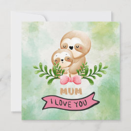 Cartes Pour Fêtes Annuelles Paresseux de la Fête des Mères