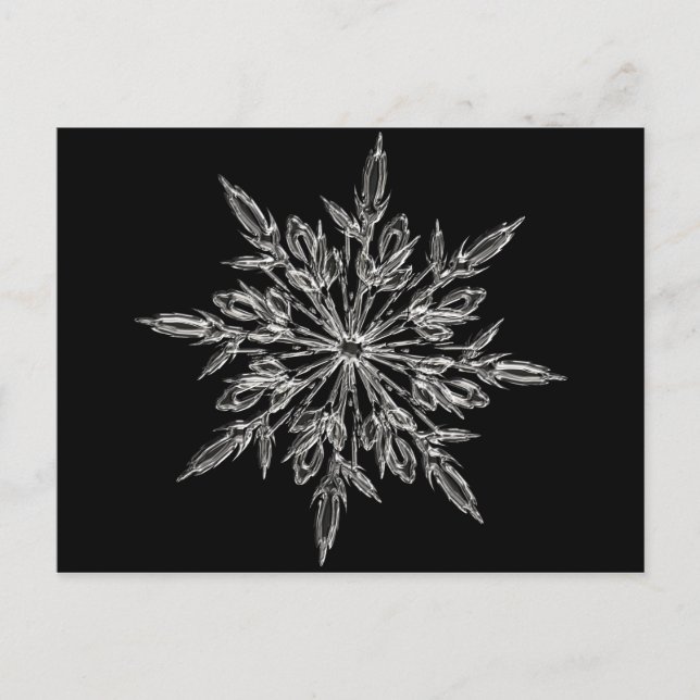 Cartes Pour Fêtes Annuelles Parfait flocon de neige pour Noël (Devant)