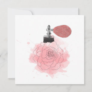 Cartes Pour Fêtes Annuelles Parfum rose