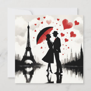 Cartes Pour Fêtes Annuelles Paris Tour Eiffel Valentines