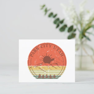 Cartes Pour Fêtes Annuelles Park city Utah vintage