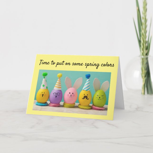 CARTES POUR FÊTES ANNUELLES ***PARLER D'OEUFS DE PÂQUES*** (Devant)