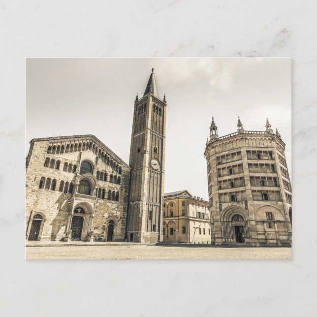 Cartes Pour Fêtes Annuelles Parme Emilia Romagna Piazza del Duomo Italie (Devant)