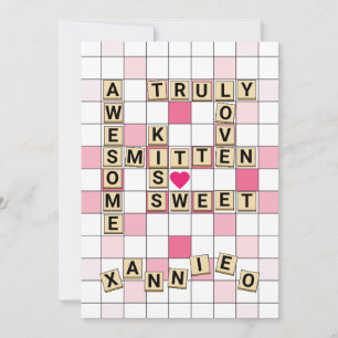 Cartes Pour Fêtes Annuelles Parole romantique mignonne Puzzle Valentine