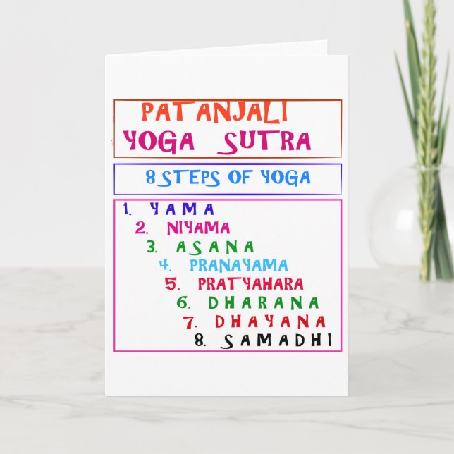Cartes Pour Fêtes Annuelles Paroles de sagesse de yoga (Devant)