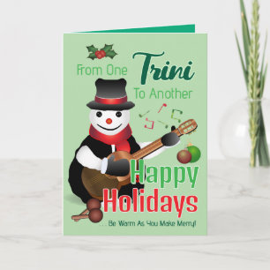 Cartes Pour Fêtes Annuelles Parrandero Bonhomme de Neige Noël 