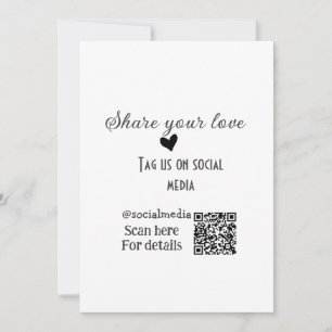 Cartes Pour Fêtes Annuelles Partager le code QR de l'analyse d'amour ajouter d