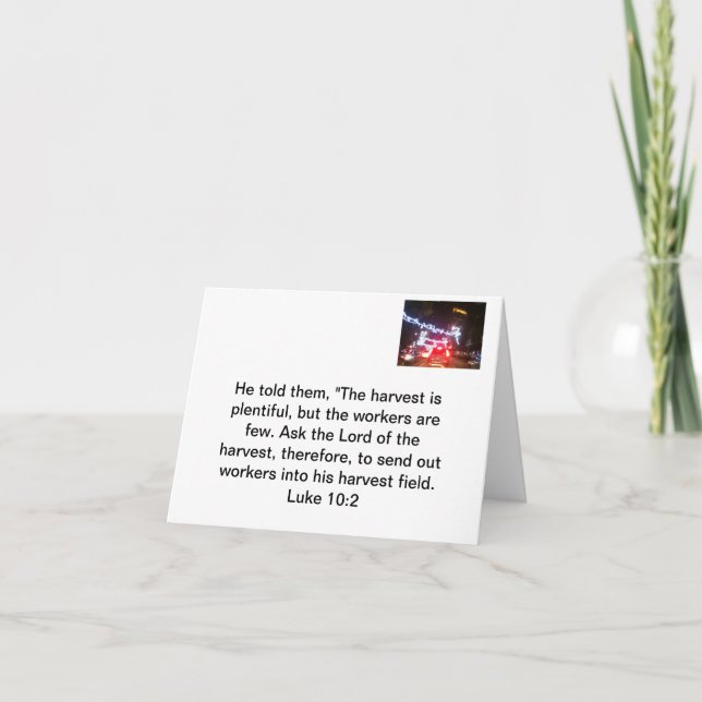 Cartes Pour Fêtes Annuelles Partagez l'évangile (Devant)