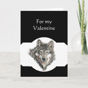 Cartes Pour Fêtes Annuelles Partenaire Love Leader du Pack Wolf Valentine