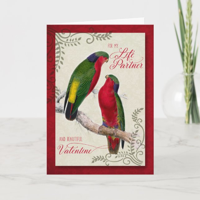 Cartes Pour Fêtes Annuelles Partenaire Vie Valentine's Day Inséparables (Devant)