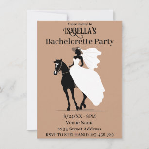 Cartes Pour Fêtes Annuelles Parti Mariage occidental de Bachelorette