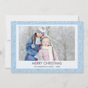 Cartes Pour Fêtes Annuelles Parties scintillant Bleue Étincelle Bokeh hiver Ph