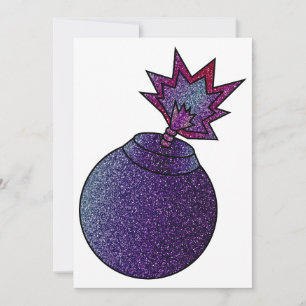 Cartes Pour Fêtes Annuelles Parties scintillant Bombe Galaxie