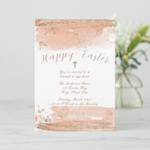 Cartes Pour Fêtes Annuelles Parties scintillant d'aquarelle de corail moderne 