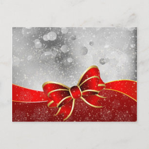 Cartes Pour Fêtes Annuelles Parties scintillant D'Argent Et Boule Rouge De Noë