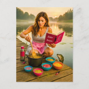 Cartes Pour Fêtes Annuelles Parties scintillant de Cuisine femme appât pour le
