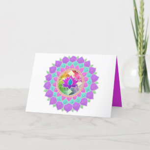 Cartes Pour Fêtes Annuelles Parties scintillant de Diwali lotus rangoli