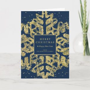 Cartes Pour Fêtes Annuelles Parties scintillant de Noël or Snowflake Entrepris