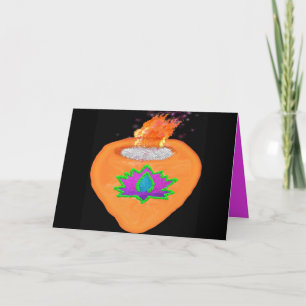 Cartes Pour Fêtes Annuelles Parties scintillant Diwali Diya avec lotus