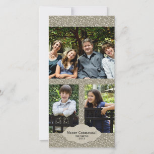 Cartes Pour Fêtes Annuelles Parties scintillant en argent réglable 3 photo Car