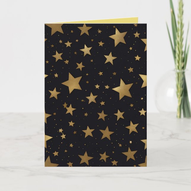Cartes Pour Fêtes Annuelles parties scintillant et étoiles noël (Devant)