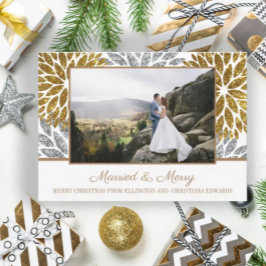 Cartes Pour Fêtes Annuelles Parties scintillant Gold Silver Photo Nouveaux mar