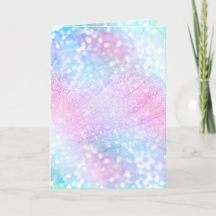 Cartes Pour Fêtes Annuelles Parties scintillant Iridescente Magique Éclat rose