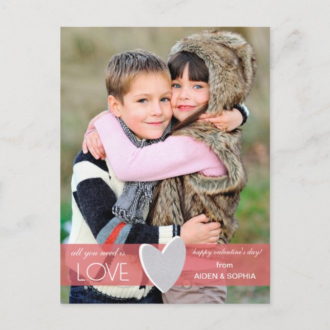 Cartes Pour Fêtes Annuelles Parties scintillant Love Valentine's Day Postcard (Devant)