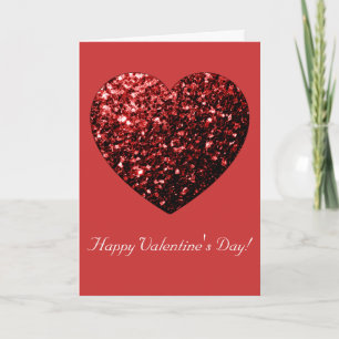 Cartes Pour Fêtes Annuelles Parties scintillant rouge étincelle Heureuse Saint