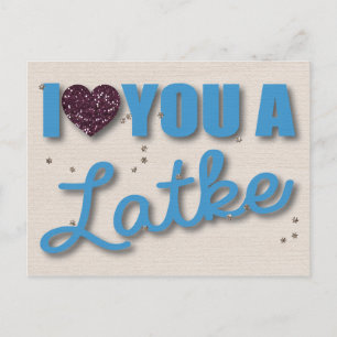 Cartes Pour Fêtes Annuelles Parties scintillantes et Latkes Hanoukka