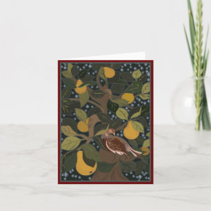 Cartes Pour Fêtes Annuelles Partridge Dans Une Pear Tree Christmas Card