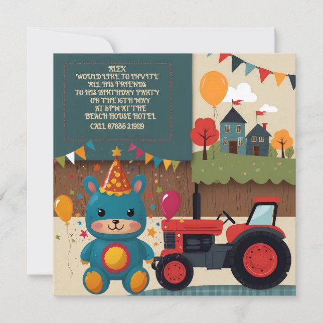 Cartes Pour Fêtes Annuelles Party invites (Devant)