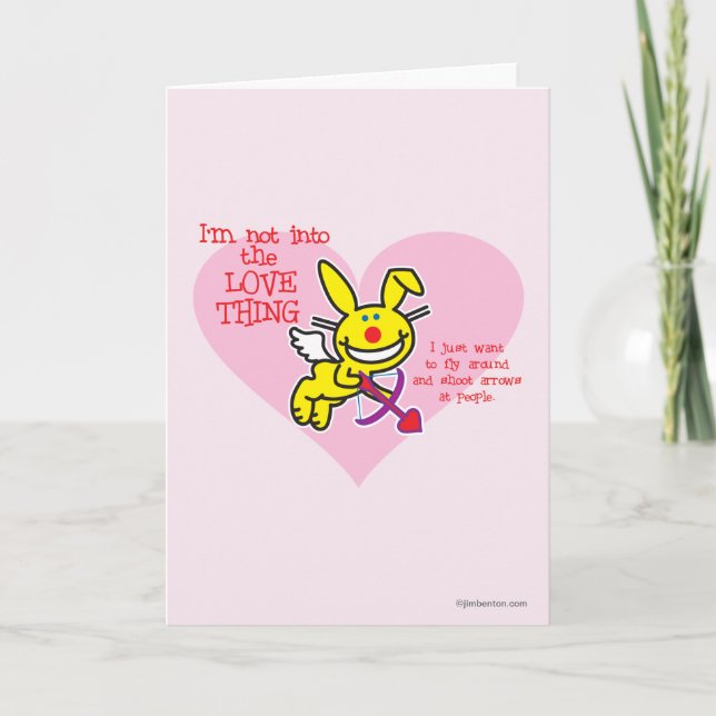 Cartes Pour Fêtes Annuelles Pas Dans L'Amour (Devant)