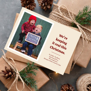 Cartes Pour Fêtes Annuelles Pas de frissons Funny Photo Holiday Card