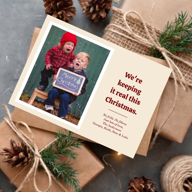 Cartes Pour Fêtes Annuelles Pas de frissons Funny Photo Holiday Card (Créateur téléchargé)