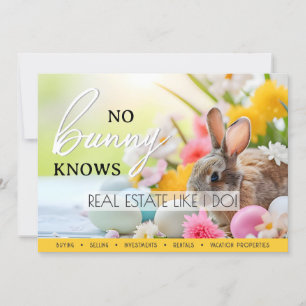 Cartes Pour Fêtes Annuelles Pas de lapin connaît Immobilier Realtor Spring Car