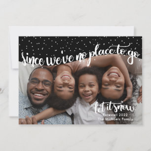 Cartes Pour Fêtes Annuelles Pas de place pour aller Adieu 2022 Neige noire et 