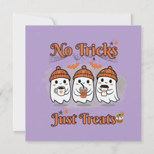 Cartes Pour Fêtes Annuelles Pas de tours, juste des friandises Halloween