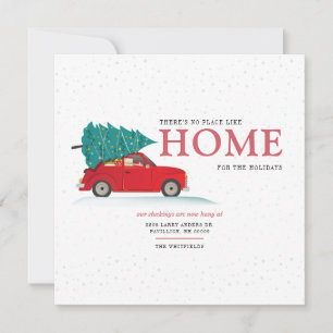 Cartes Pour Fêtes Annuelles Pas d'endroit comme Accueil Noël Adresse de déména
