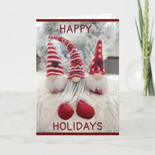 CARTES POUR FÊTES ANNUELLES PAS D'ENDROIT COMME "GNOME" POUR LES VACANCES
