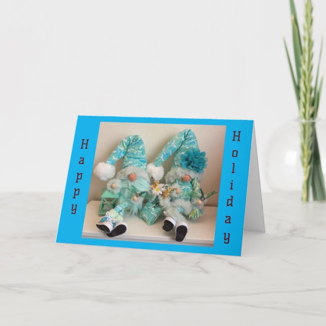 CARTES POUR FÊTES ANNUELLES PAS D'ENDROIT COMME "GNOME" POUR LES VACANCES/AMIS (Devant)